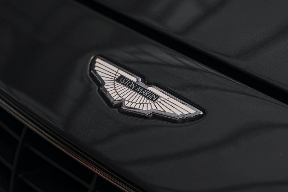 Close up of the Aston Martin Logo