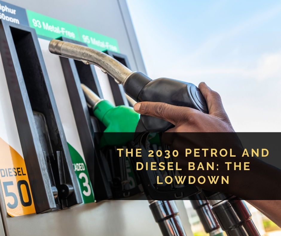 Image of a petrol and diesel pump with blog title overlaid