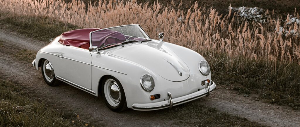 White Porsche 911 convertable